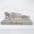 Outdoor natural stone hand carving marble sleeping buddha statue
